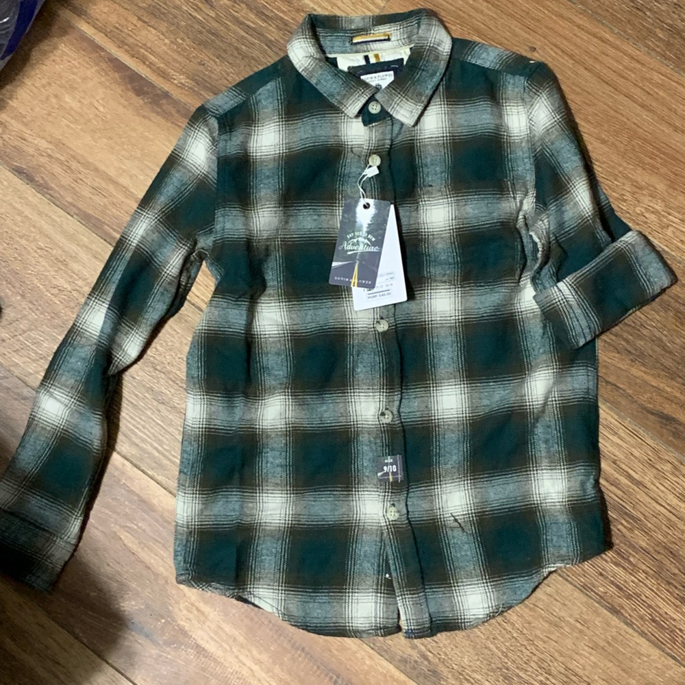 Denim and Flower plaid shirt